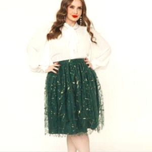 Unique Vintage, Emerald Green Sequin tutu skirt